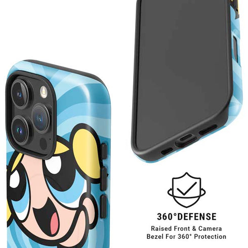 Cartoon Network Powerpuff Girls Bubbles Blue Hearts iPhone 16 Pro Max Magsafe Impact Case